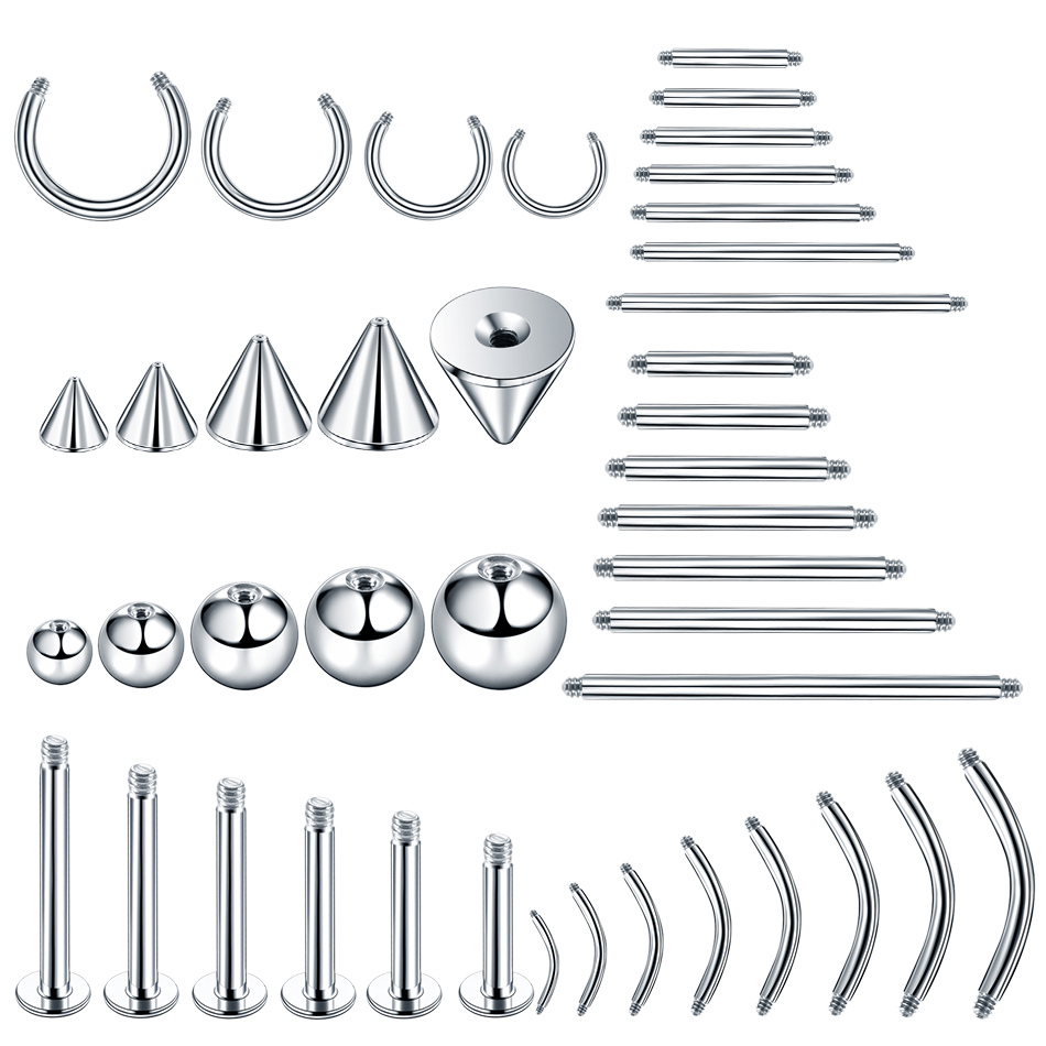 Body Jewelry Replacement Ball - 100pcs/lot Steel Earring Barbell Nipple Labret