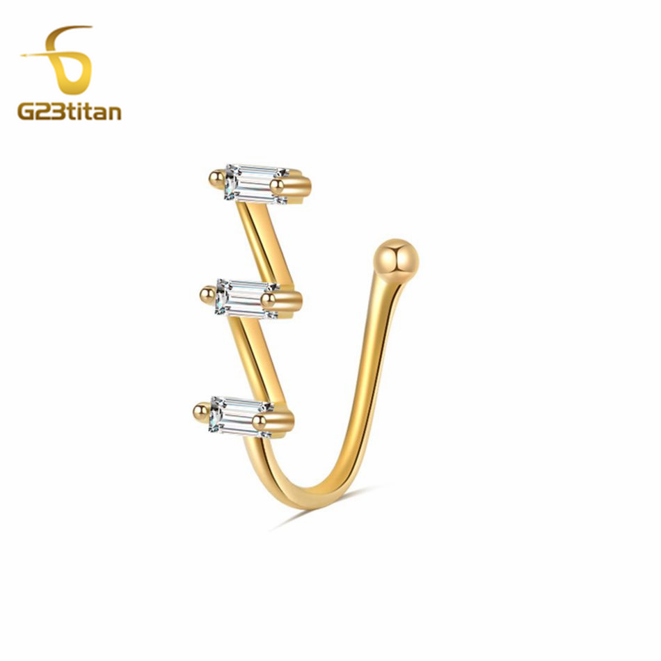 Body Jewelry Earrings - 1pc Fake Nose Piercing Ring Women