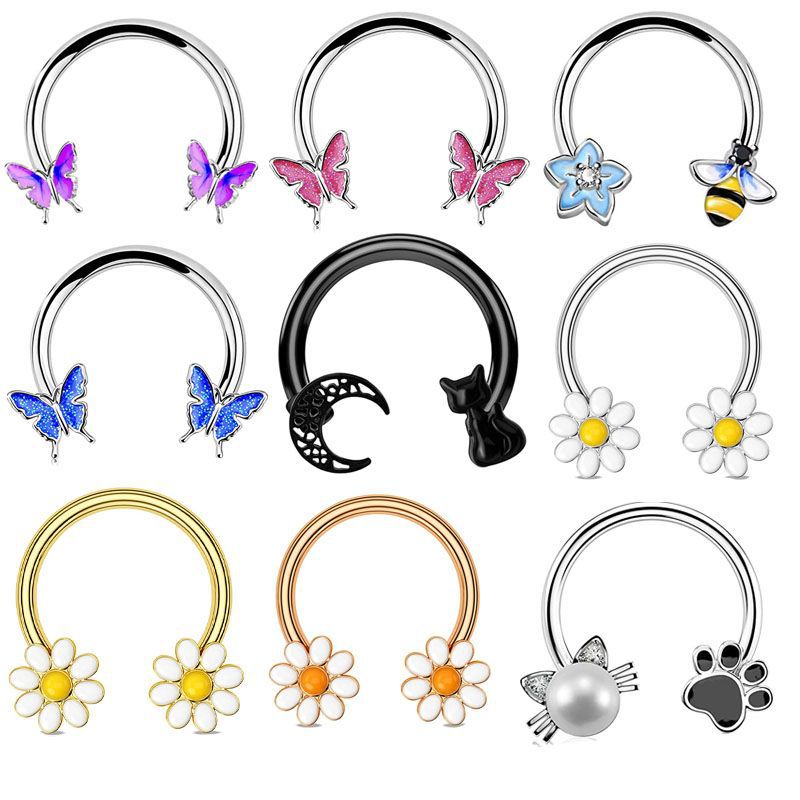Body Jewelry Earrings - 16G Septum Ring Daith Piercing Jewelry
