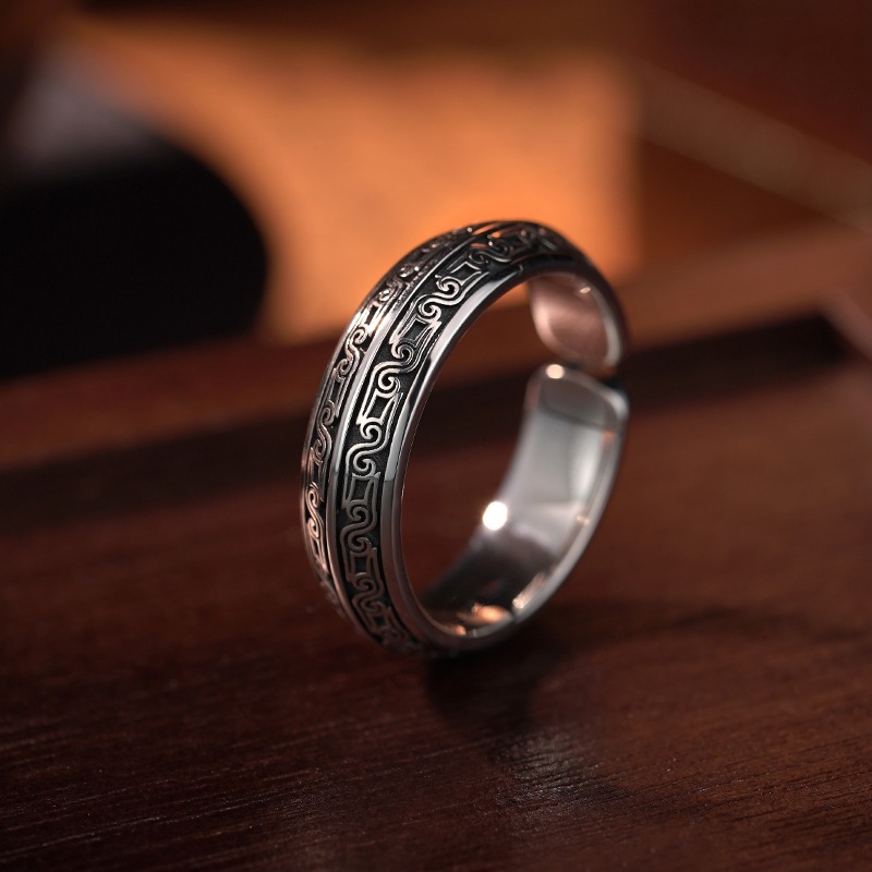 Body Jewelry High End - Bronze beast body scroll ring with