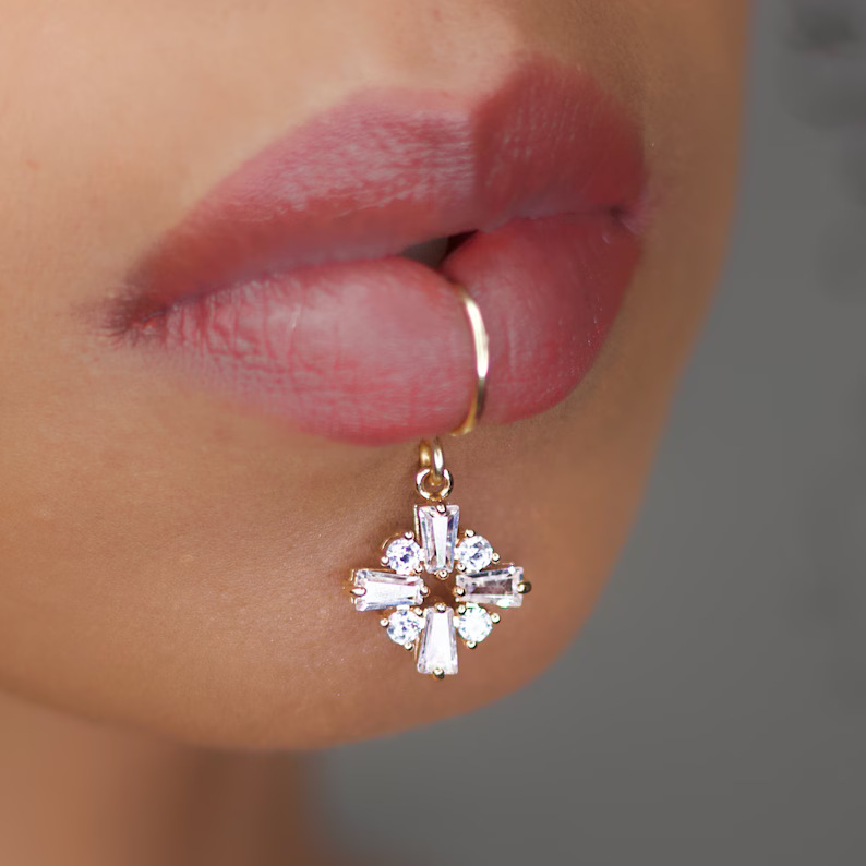 Body Jewelry Earrings - Luxury Gold Color Flower Shape Women