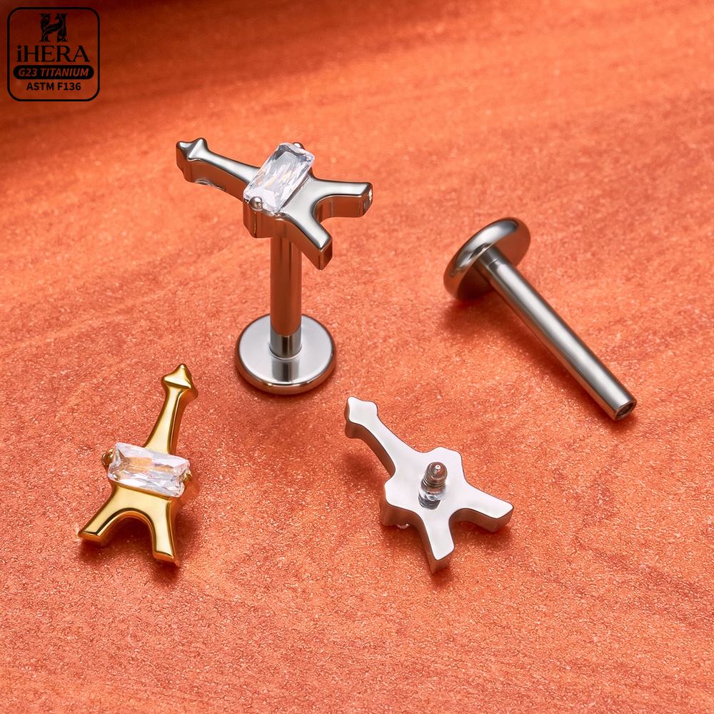 F136 Titanium Piercing Stud Co - Body Jewelry Vertical Labret review and price