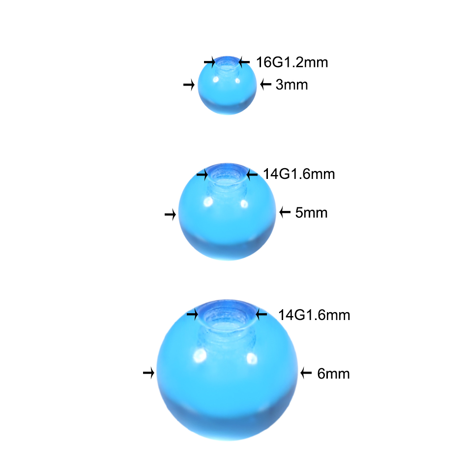 Wholesale Acrylic 3MM 5MM 6MM  - Body Jewelry Replacement Ball review and price