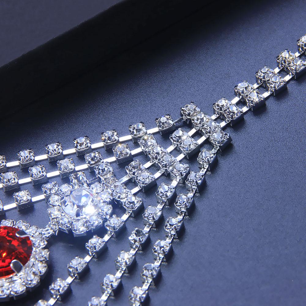 Sexy Body Chain Lingerie Red C - Body Jewelry Rhinestone review and price