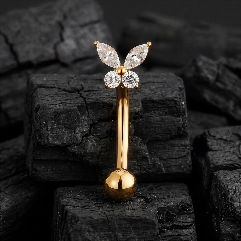 ASTM F136 Titanium Tiny Butter - Body Jewelry Vertical Labret review and price