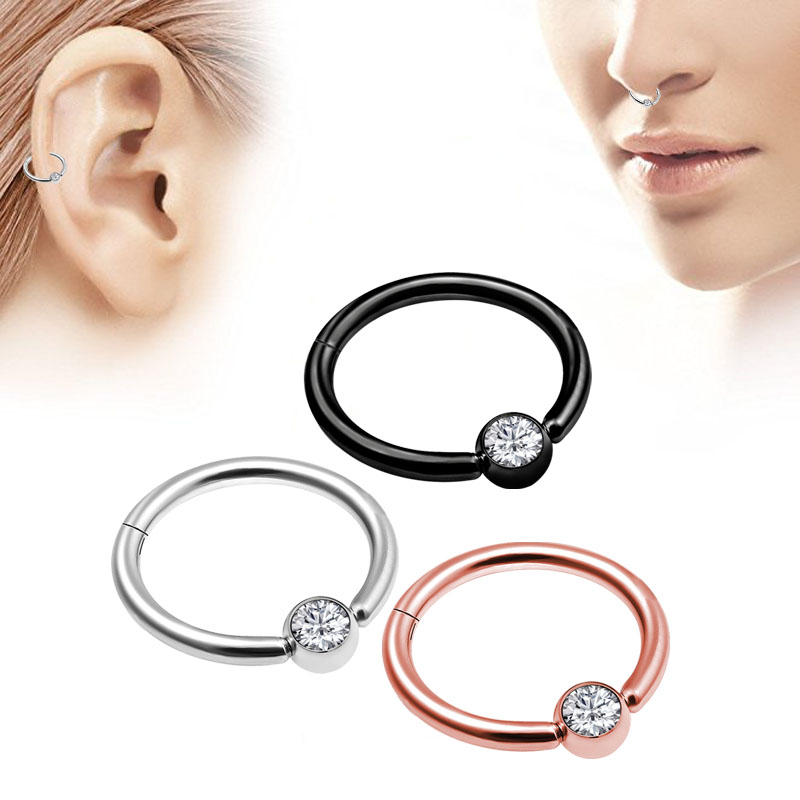 1PC Punk Styles Nose Ring Clic - Body Jewelry Earrings review and price