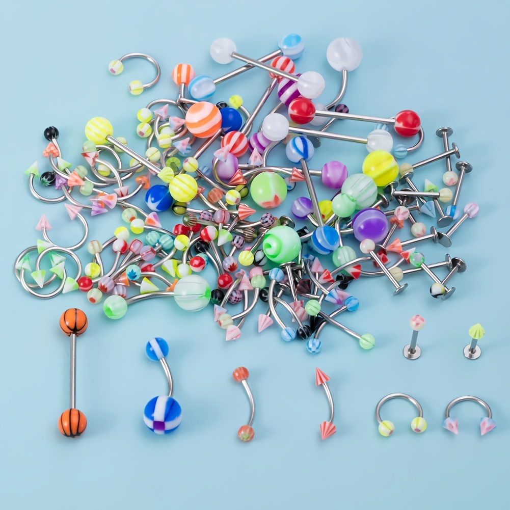 45/80/110Pcs Mix Styles Stainl - Body Jewelry Jewelry Box review and price