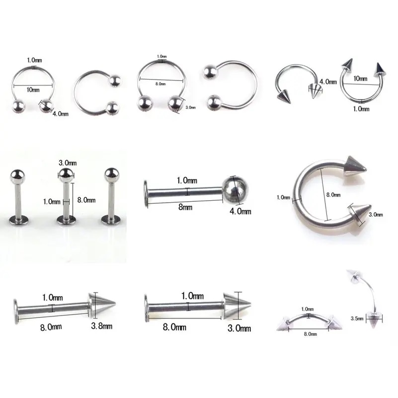45/80/110Pcs Mix Styles Stainl - Body Jewelry Jewelry Box review and price