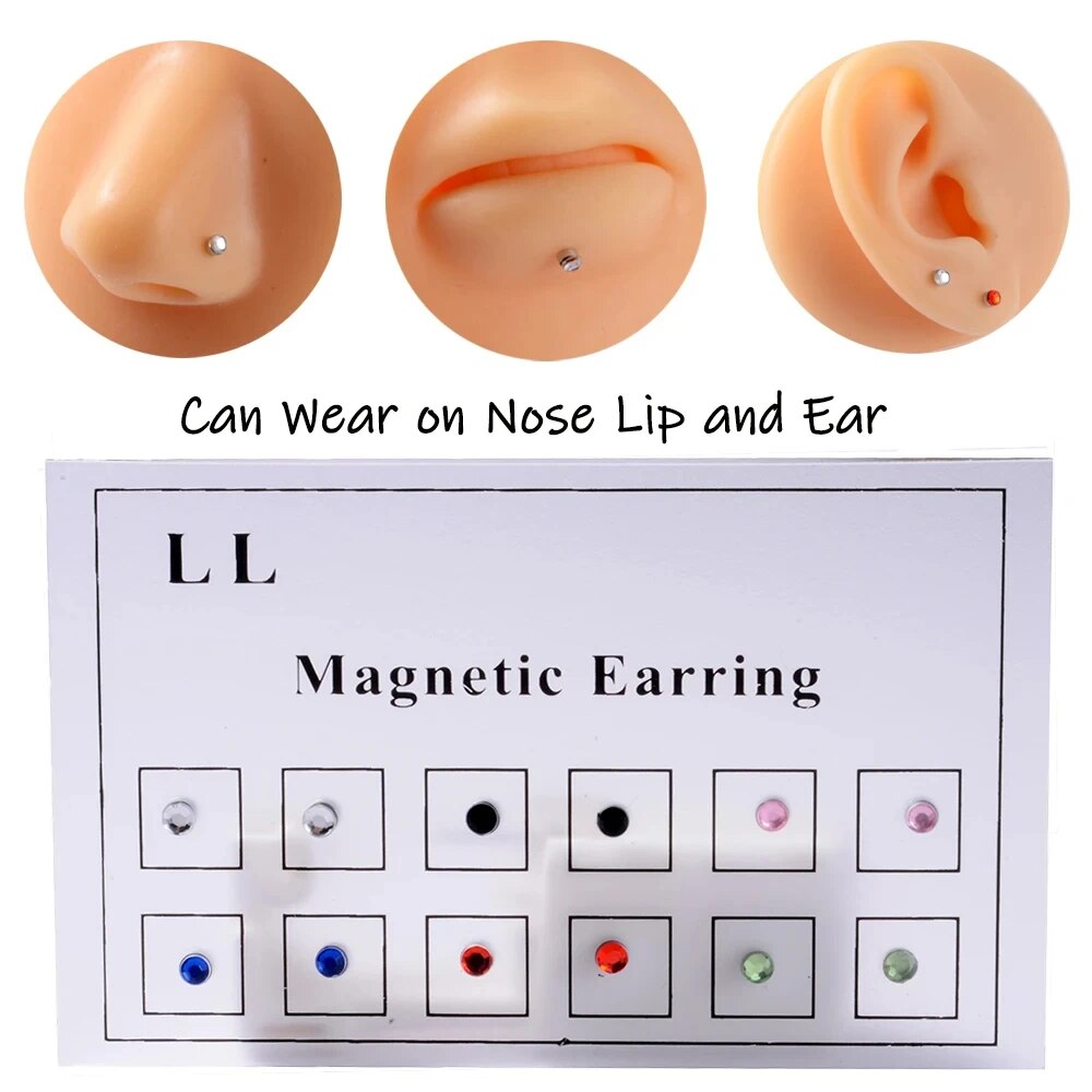 12PCS/Card Fake Cheater Non Pi - Body Jewelry Earrings review and price