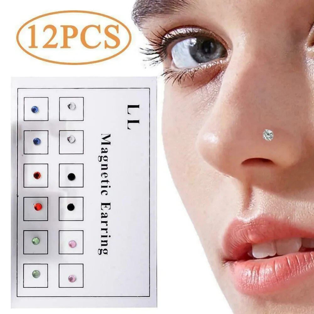 12PCS/Card Fake Cheater Non Pi - Body Jewelry Earrings review and price