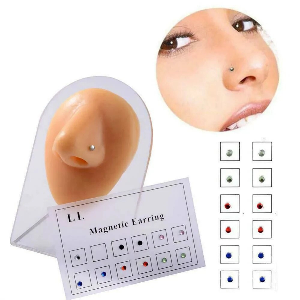 12PCS/Card Fake Cheater Non Pi - Body Jewelry Earrings review and price