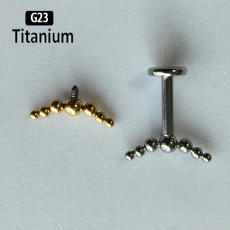 G23 Titanium Piercing 7pcs Bal - Body Jewelry Vertical Labret review and price