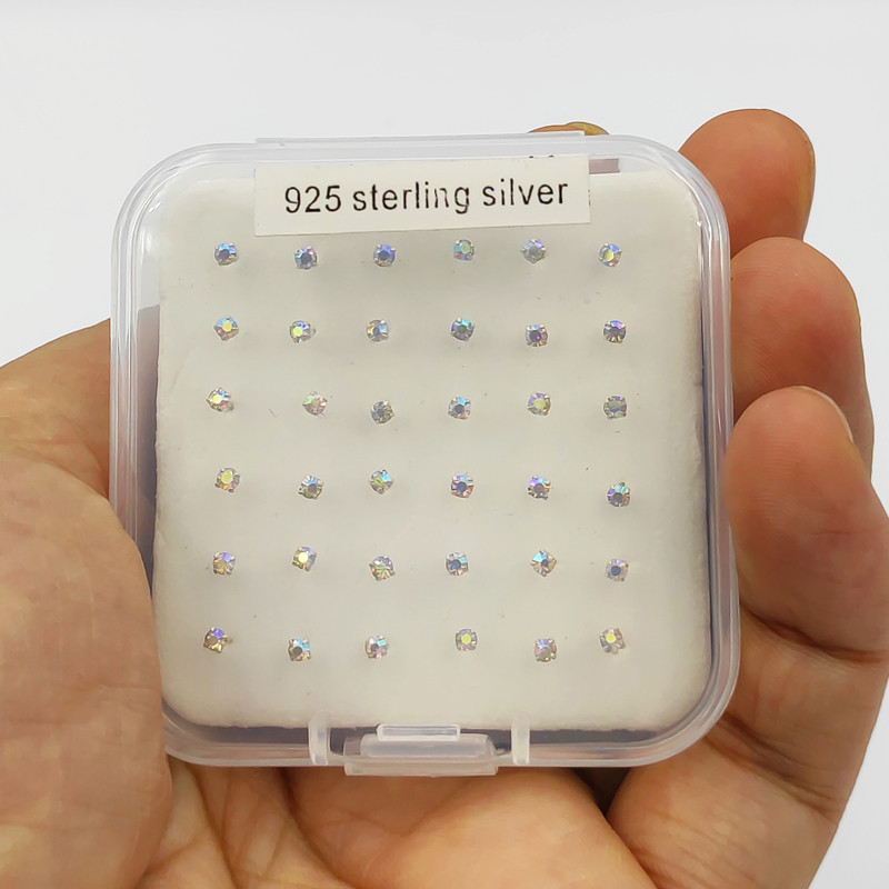 925 Sterling silver nose stud  - Body Jewelry Jewelry Box review and price