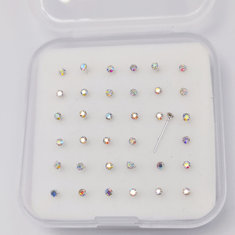 925 Sterling silver nose stud  - Body Jewelry Jewelry Box review and price