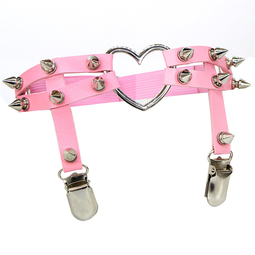 1Pcs Women Punk Goth Heart PU  - Body Jewelry By The Chain Gang review and price