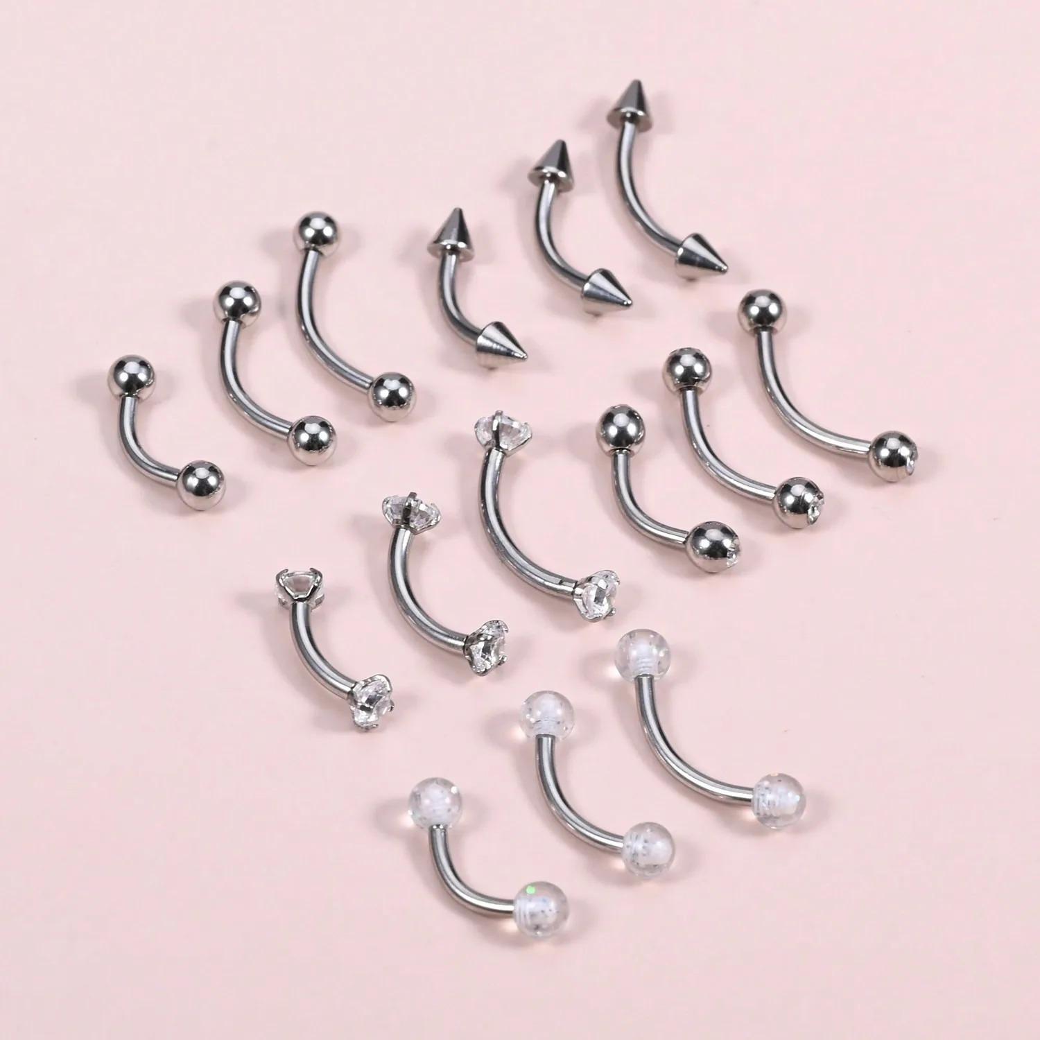 15Pcs 16g Rook Piercing Jewelr - Body Jewelry Vertical Labret review and price