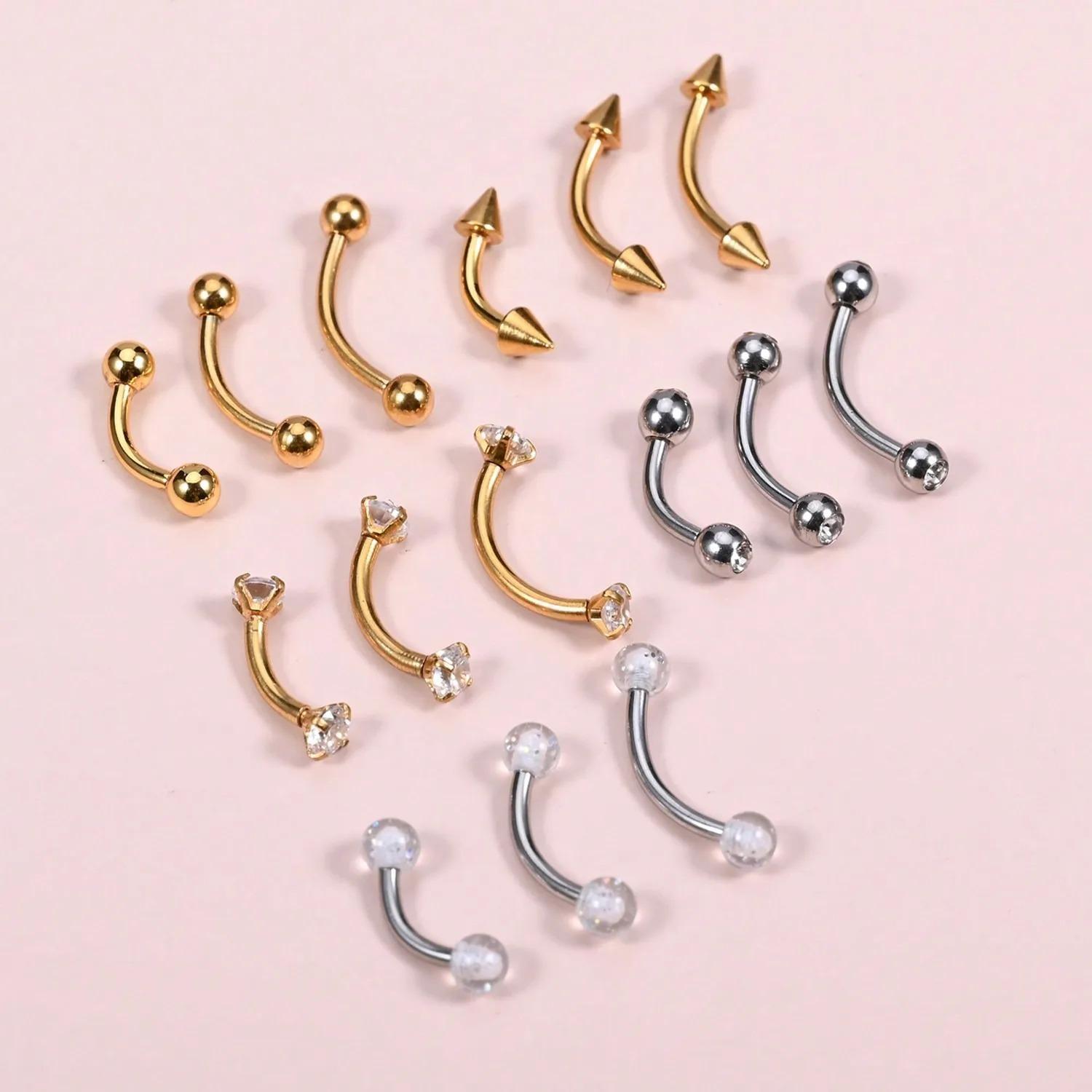 15Pcs 16g Rook Piercing Jewelr - Body Jewelry Vertical Labret review and price