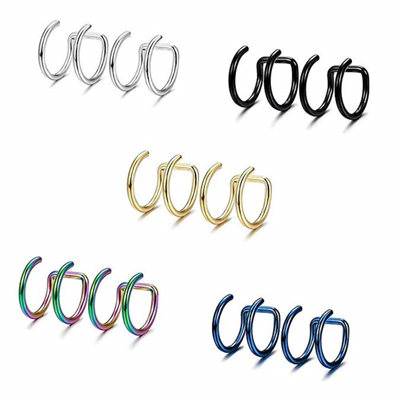 2Pcs 316L Stainless Steel Clip - Body Jewelry Earrings review and price
