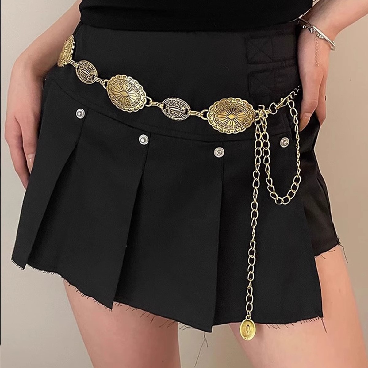 Ladies' retro style metal wais - Body Jewelry High End review and price