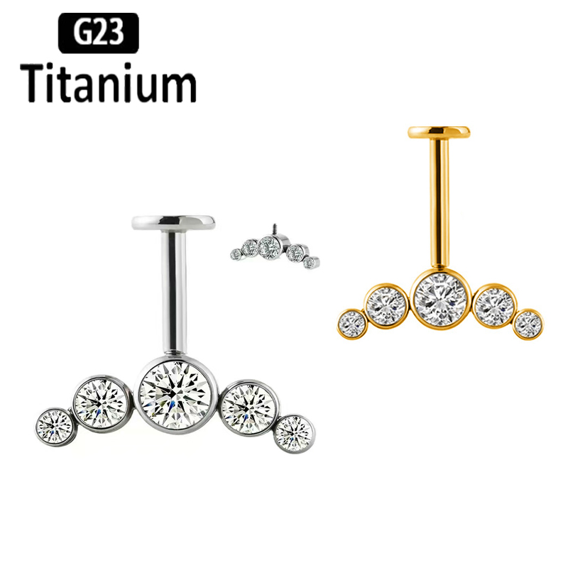 G23 Titanium Ear Piercing Inte - Body Jewelry Vertical Labret review and price