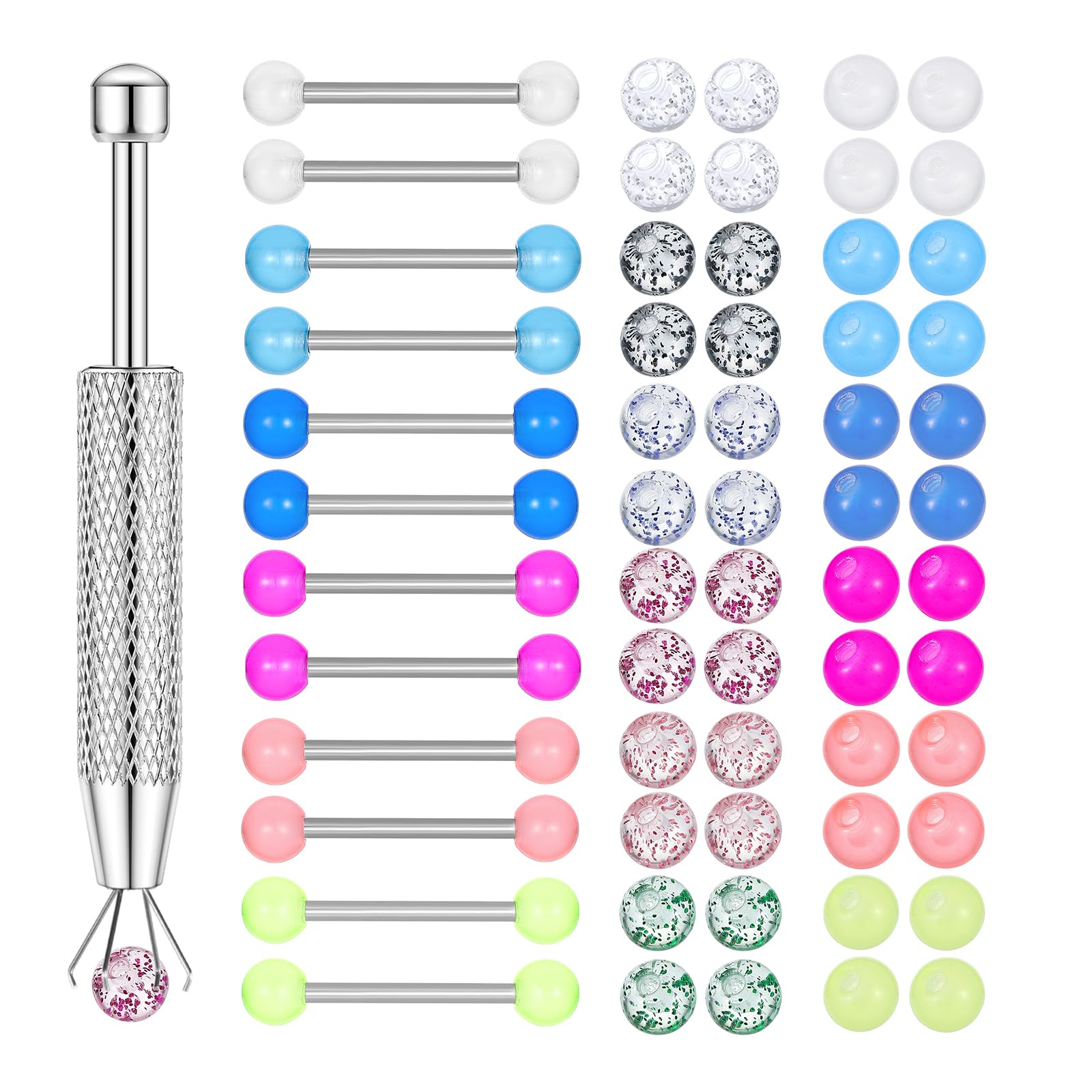 12PCS Barbell Nipple Rings 48P - Body Jewelry Replacement Ball review and price