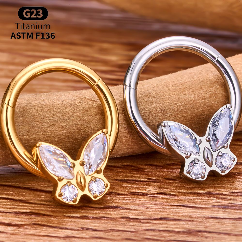 G23 Titanium Clicker Hoop Lot  - Body Jewelry Vertical Labret review and price