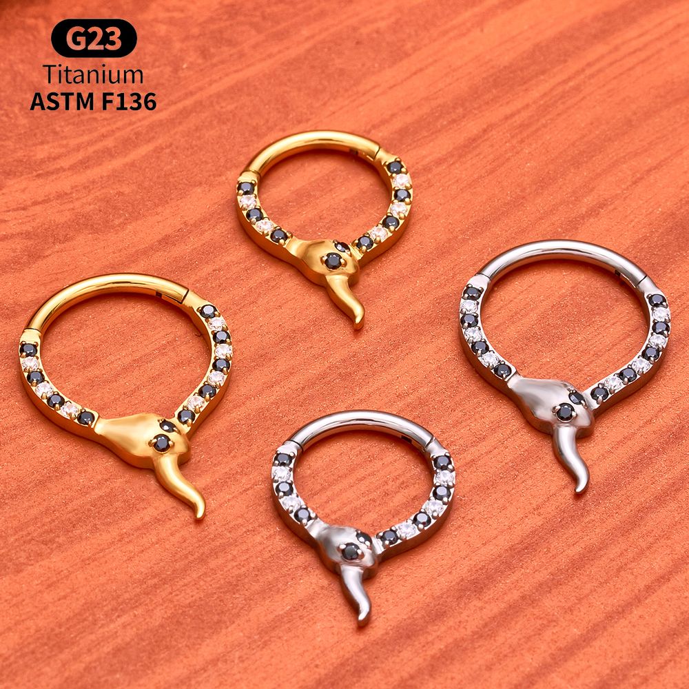 G23 Titanium Clicker Hoop Lot  - Body Jewelry Vertical Labret review and price