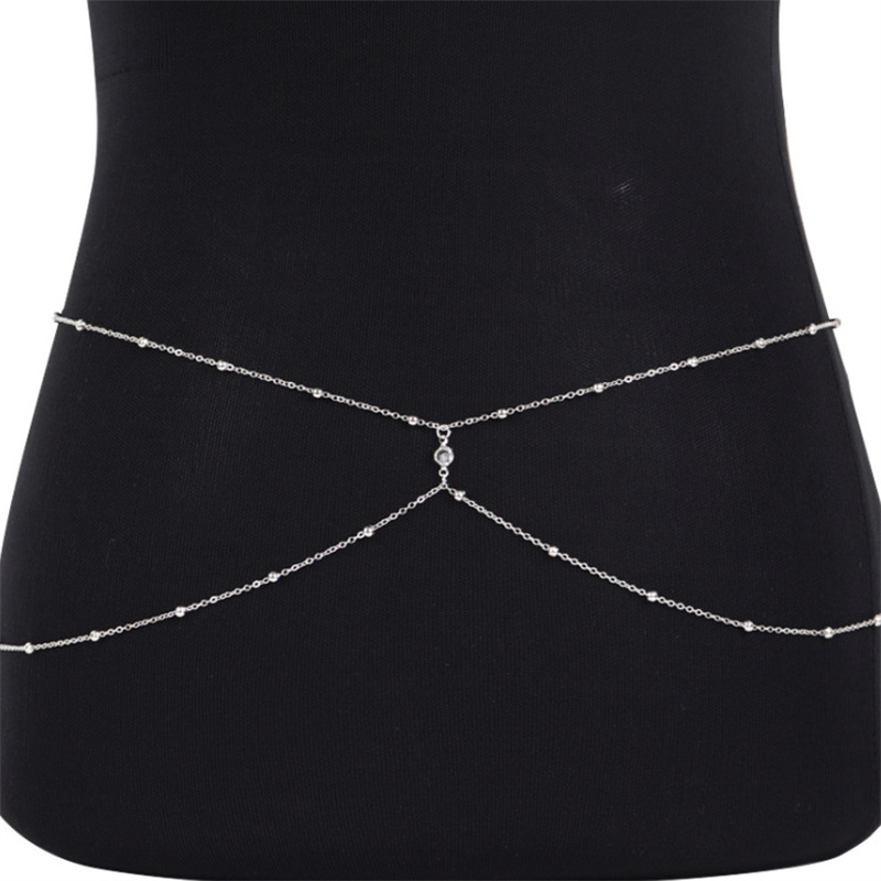 Clear Rhinestone Beaded Belly  - Body Jewelry Rhinestone review and price