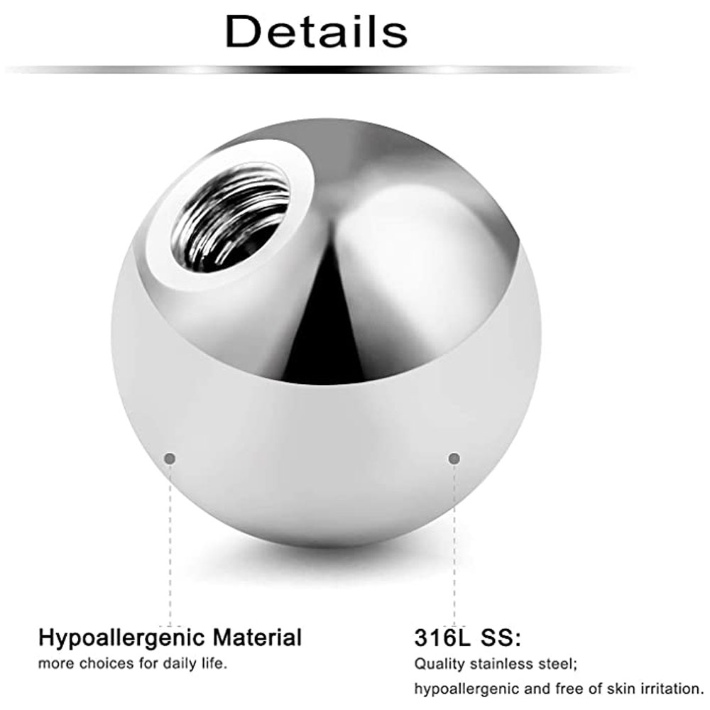 80Pcs 3-5MM 316L Surgical Stee - Body Jewelry Replacement Ball review and price