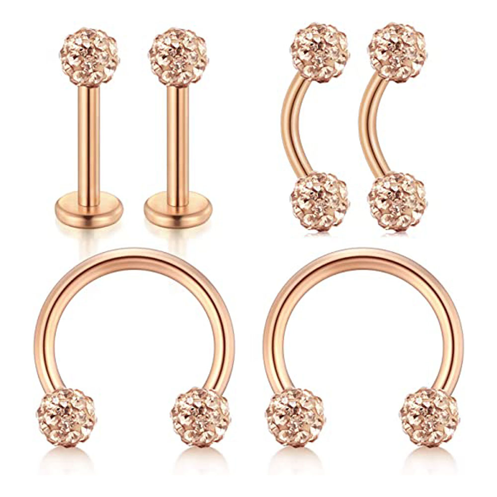 16G Forwards Helix Conch Rook  - Body Jewelry Vertical Labret review and price