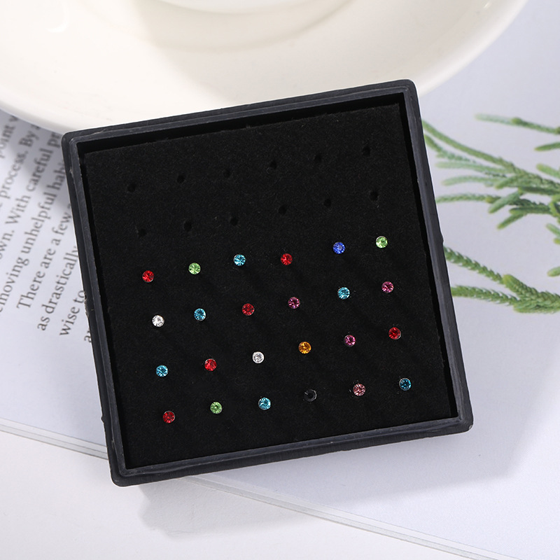 24pcs/box Crystal Nose Ring St - Body Jewelry Jewelry Box review and price