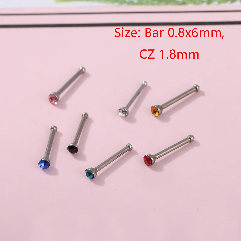 24pcs/box Crystal Nose Ring St - Body Jewelry Jewelry Box review and price