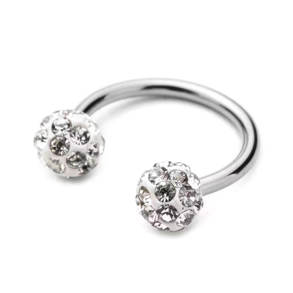 5pc Stainless Steel Rhinestone - Body Jewelry Metal Types review and price