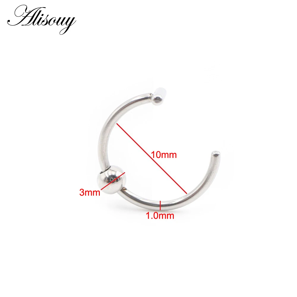1 Piece Stainless Steel Nose R - Body Jewelry Metal Types review and price