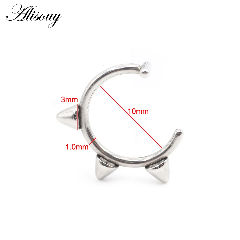 1 Piece Stainless Steel Nose R - Body Jewelry Metal Types review and price