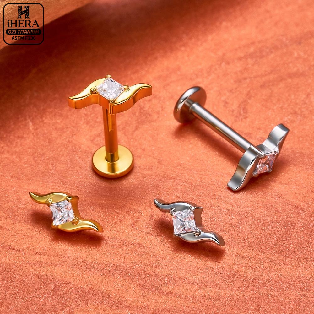 G23 Titanium Labret Segment He - Body Jewelry Vertical Labret review and price