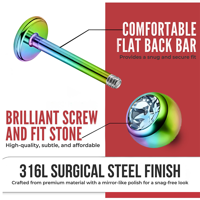 16G Surgical Steel Ball Top CZ - Body Jewelry Earrings review and price