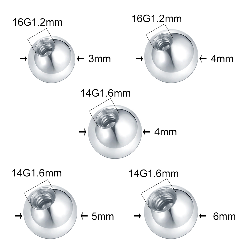 10Pcs Steel Piercing Balls CZ  - Body Jewelry Replacement Ball review and price