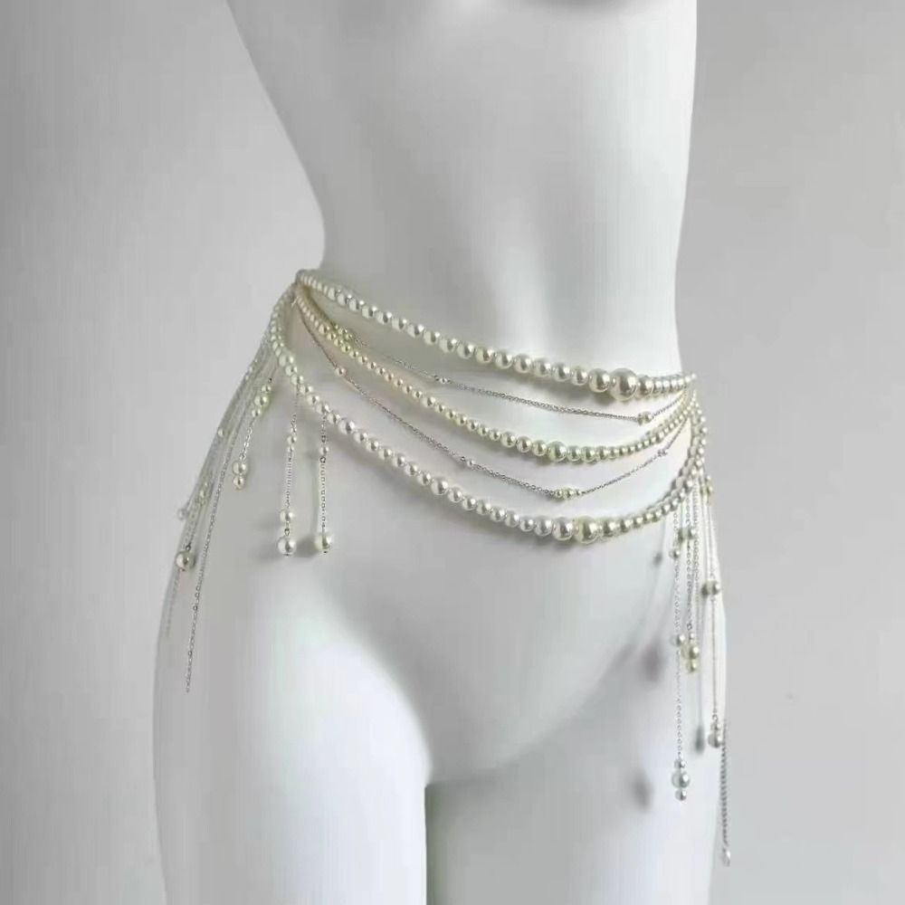Fashion Elegant Pearl Waist Ch - Body Jewelry Ends review and price