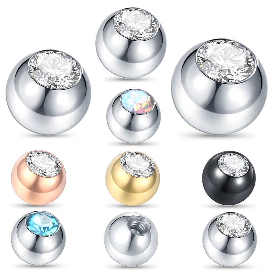 10PC Stainless Steel Screw Bal - Body Jewelry Replacement Ball review and price