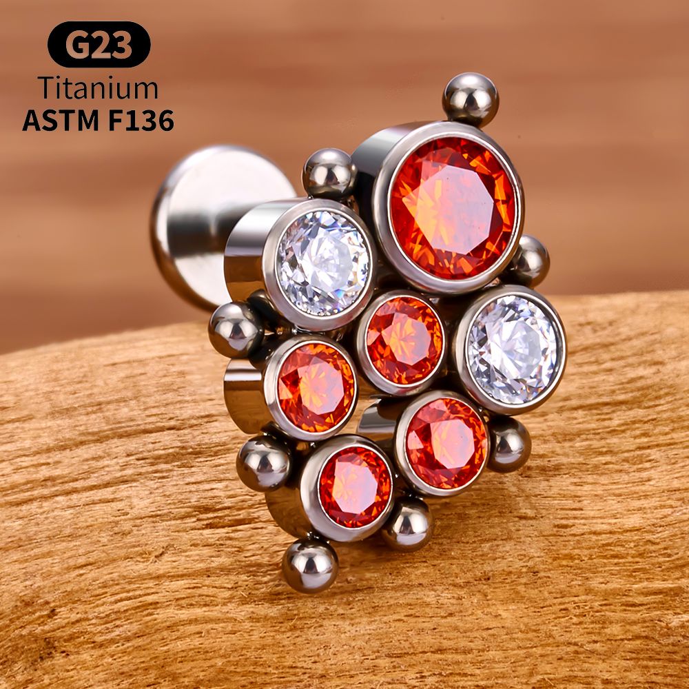 Titanium Arc Opal Labret Packs - Body Jewelry Vertical Labret review and price